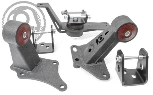 Innovative Mounts - 2000-2009 Honda S2000 Innovative Adapter Conversion Engine Mount Kit, Steel (K-Series/Manual/OEM Position) - 75A BLK (Black)