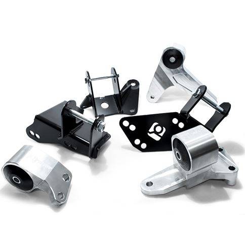 Innovative Mounts - 1996-2000 Honda Civic Innovative Billet Conversion (Partial) Mount Kit, Aluminum (K-Series/Manual/EG Subframe) - 75A BLK (Black Ano)