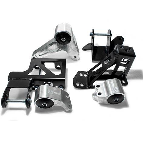 Innovative Mounts - 1994-2001 Acura Integra w/ K Swap Innovative Billet Conversion Mount Kit (K-Series/Manual) - 75A BLK (Black Anodized)