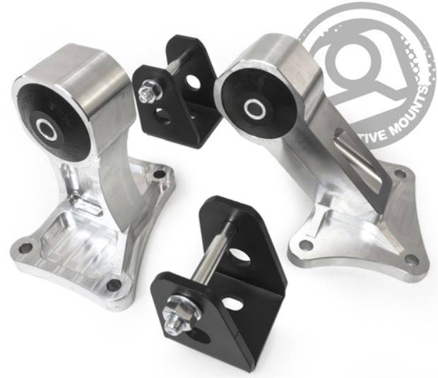 Innovative Mounts - 2000-2009 Honda S2000 Innovative Replacement Engine Mount Kit, Aluminum, silver, 75A BLK, Bushing