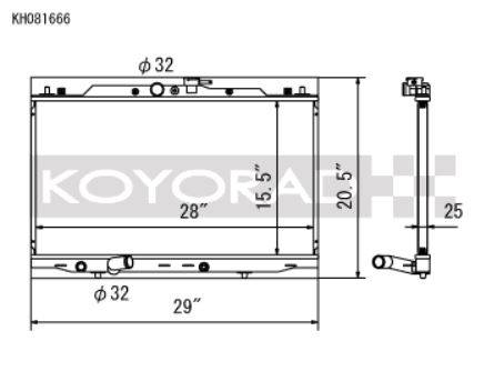 Koyo - 2004-2008 Acura TSX Koyo All Aluminum Radiator