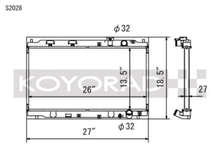 Koyo - 1994-2001 Acura Integra Koyo Copper Core Radiator (Denso)