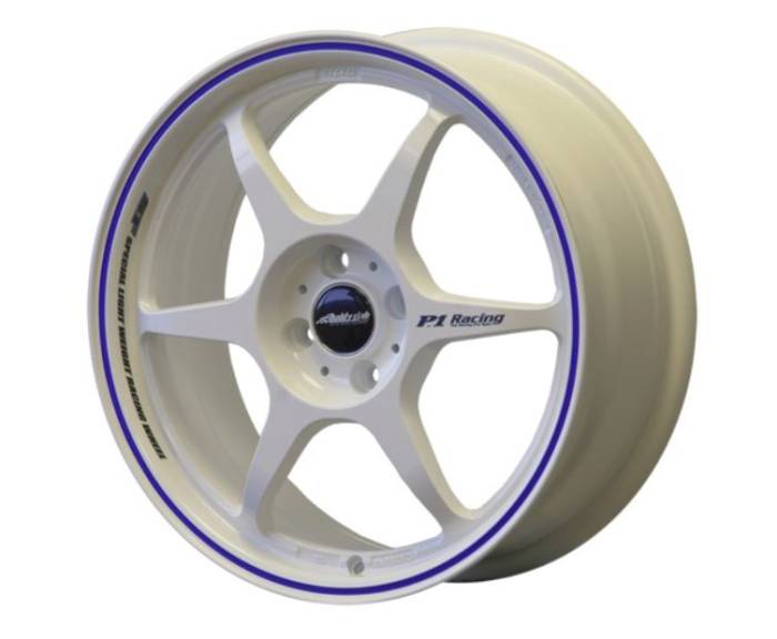 Buddy Club - Buddy Club P1 Racing SF Challenge 15X7.0 ET35 5X114, White w/Blue