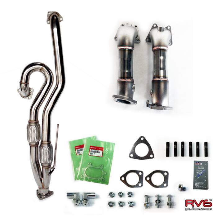 RV6 Performance - 2003-2007 Honda Accord 3.0L V6 RV6™ V3 Long Tube Jpipe and Precat Delete Combo