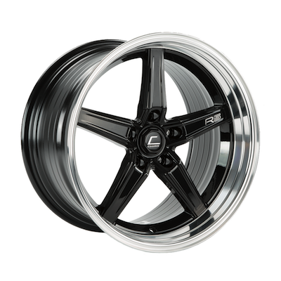 Cosmis - Cosmis Racing R5 Black w/ Machined Lip Wheel 18x9.5 +25mm 5x120