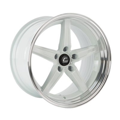 Cosmis - Cosmis Racing R5 White w/ Machined Lip 18x9.5 +25mm 5x120