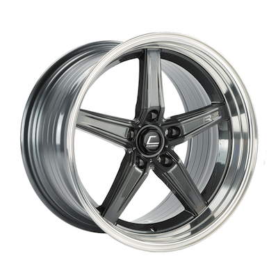 Cosmis - Cosmis Racing R5 Gun Metal w/ Machined Lip Wheel 18x9.5 +25mm 5x120