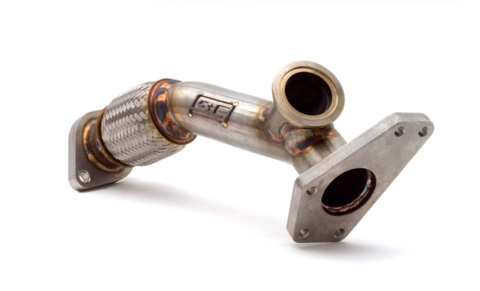 GrimmSpeed - 2015-2018 Subaru STI GrimmSpeed External Wastegate Up Pipe w/ Dump Tube 44/45mm V-Band