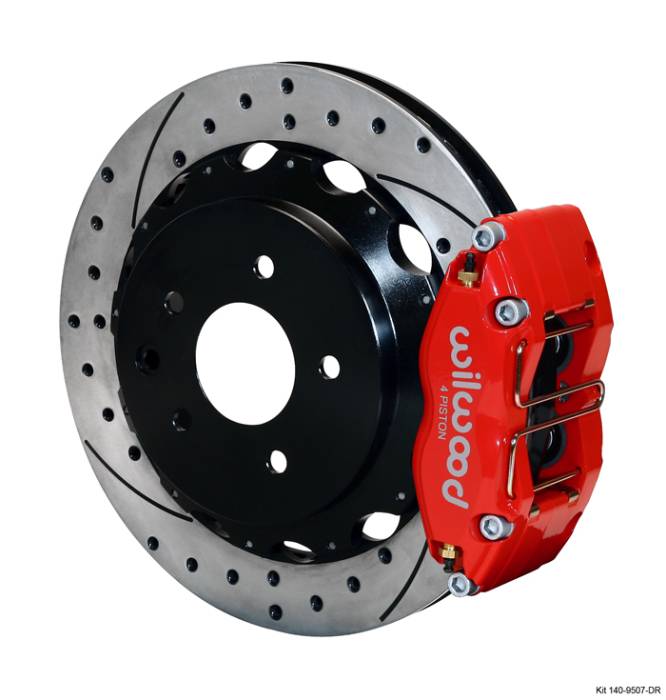 Wilwood - 2003-2007 Infiniti G35 Wilwood Dynapro Rear Brake Kit (Red/Drilled)