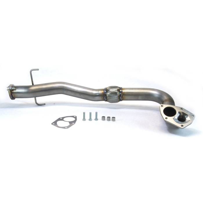 MAPerformance - 2003-2006 Mitsubishi Evo 8/9 MAPerformance SS Recirculated O2 Eliminator Downpipe - Black Ceramic Coating