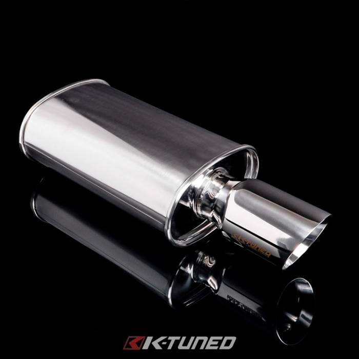 K-Tuned - K-Tuned Universal Muffler - Brushed Finish - Long (22") - 3" Inlet