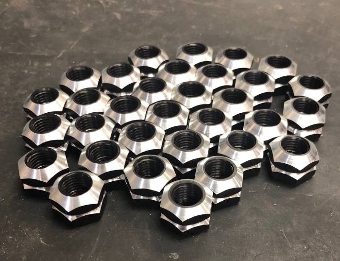 JC Racing - JC Racing Billet Aluminum Lug Nuts Set of 8 - Bare Machined Finish