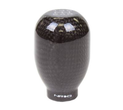 NRG Innovations - NRG Innovations Shift Knob 42mm - 5 Speed - Black Carbon Fiber - Honda Thread Pitch - NRG Logo