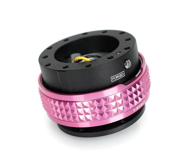 NRG Innovations - NRG Innovations Quick Release Kit - Black Body / Pink Pyramid Ring