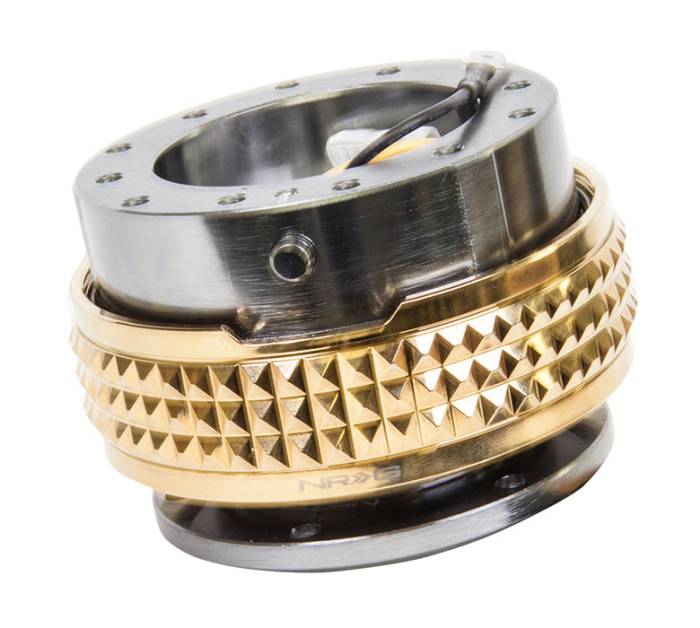 NRG Innovations - NRG Innovations Quick Release Kit - Gunmetal Body / Chrome Gold Pyramid Ring