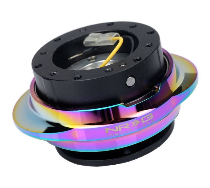 NRG Innovations - NRG Innovations Quick Release Kit - Black Body / Shinny Multicolor Oval Ring