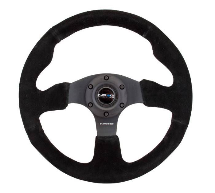 NRG Innovations - NRG Innovations Steering Wheel (320mm) Suede w/ Black Stitch