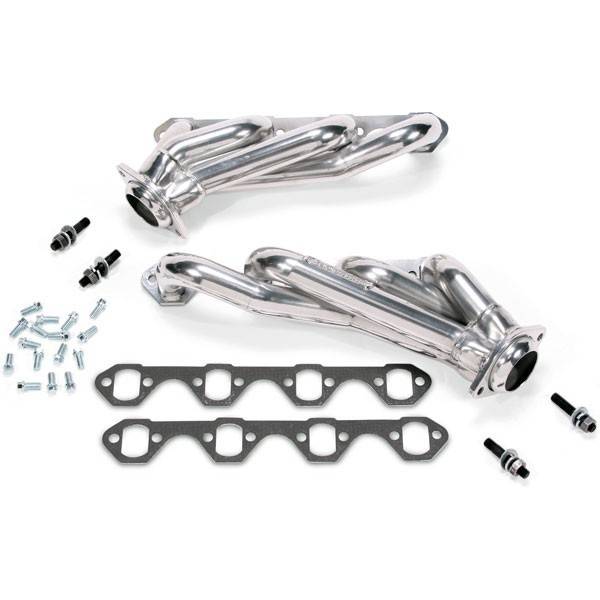 BBK - 1979-1993 Ford Mustang 5.0 BBK Shorty Unequal Length Exhaust Headers - 1-5/8in Silver Ceramic