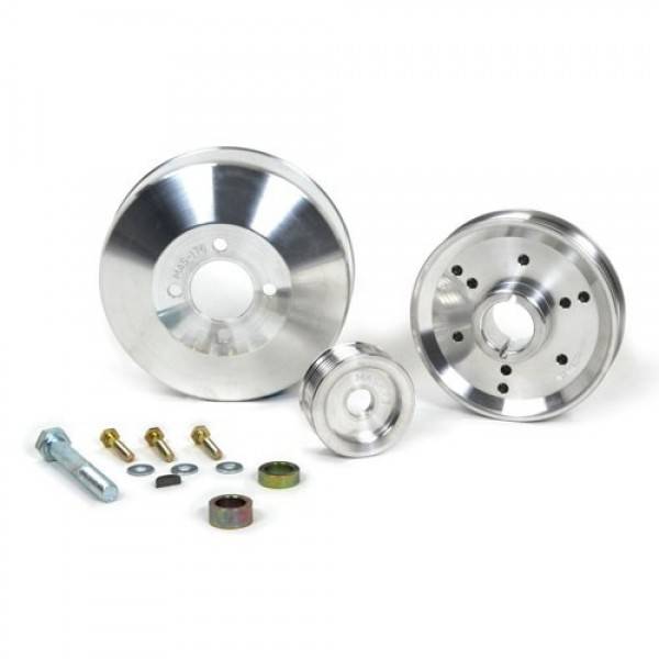 BBK - 1996-2001 Ford Mustang 4.6 GT Cobra BBK Underdrive Pulley Kit - Lightweight CNC Billet Aluminum (3pc)