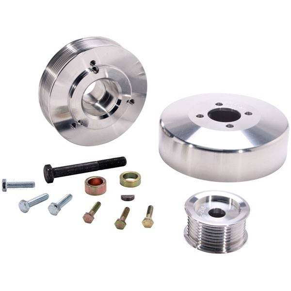 BBK - 1997-2004 Ford F150 Expedition BBK Underdrive Pulley Kit - Lightweight CNC Billet Aluminum (3pc)