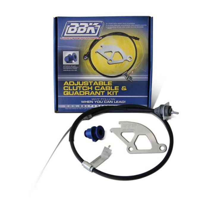 BBK - 1996-2004 Ford Mustang BBK Adjustable Clutch Quadrant Cable And Firewall Adjuster Kit