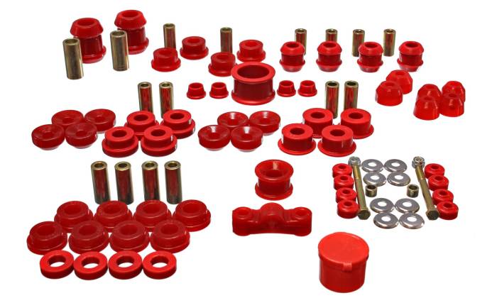 Energy Suspension - 1994-2001 Acura Integra Energy Suspension Red Hyper-Flex Master Bushing Set