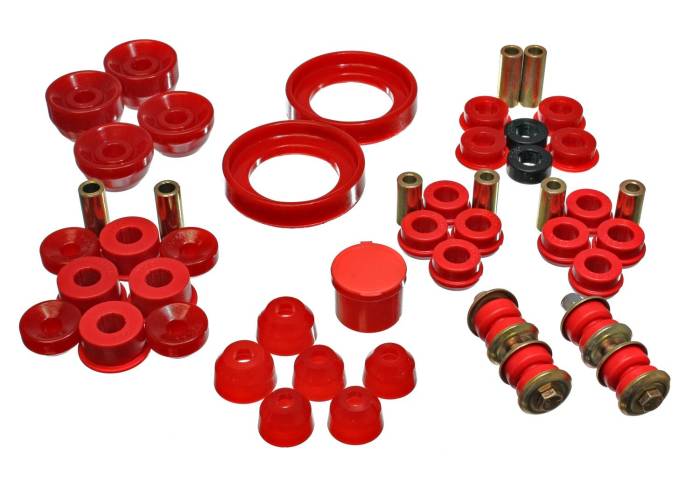 Energy Suspension - 1990-1993 Honda Accord/Odyssey Energy Suspension Red Hyper-Flex Master Bushing Set