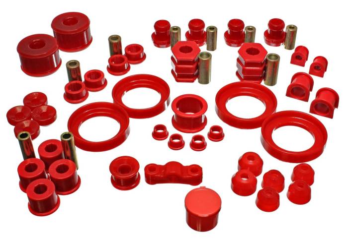 Energy Suspension - 1999-2000 Honda Civic Si Energy Suspension Red Hyper-Flex Master Bushing Set