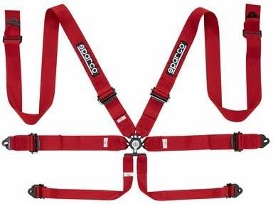 Sparco - Sparco Belt 6pt 3inch Aluminum Red