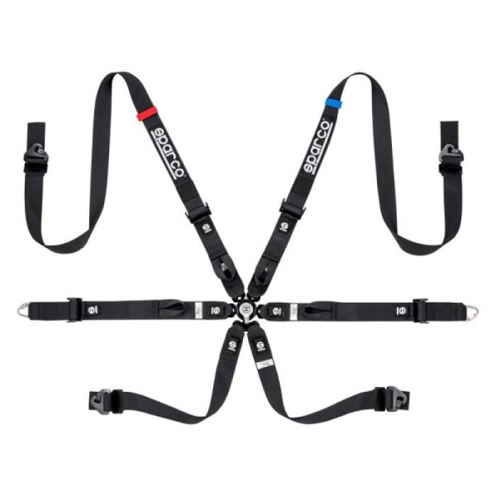 Sparco - Sparco Belt Prime H7 6pt 2inch Black Harness