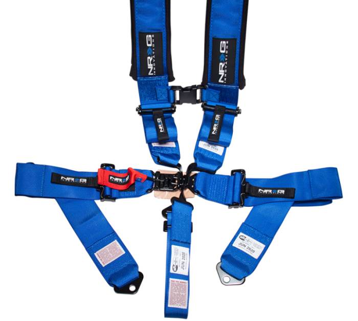 NRG Innovations - NRG SFI 16.1 5pt 3inch Seat Belt Harness / Latch Link - Blue