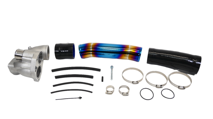 Private Label Mfg - 2016+ Honda FC Civic 1.5T Private Label Mfg. Turbo Inlet Pipe Kit Stainless Burnt Blue