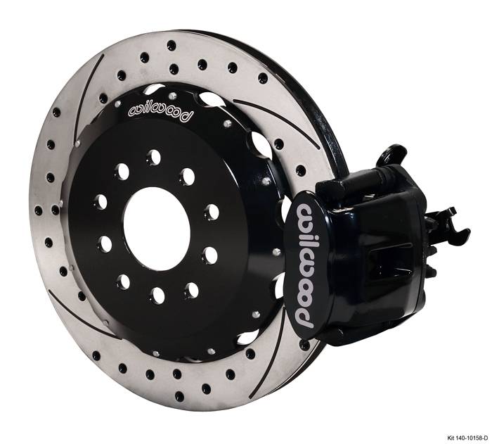 Wilwood - 1992-1995 Honda Civic Wilwood Combination Parking Brake Caliper Rear Brake Kit 11" (Black, Drilled)