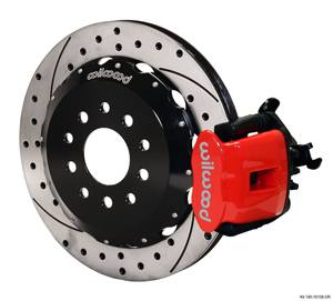 Wilwood - 1990-1993 Acura Integra Wilwood Combination Parking Brake Caliper Rear Brake Kit 12.19" (Red/Drilled)