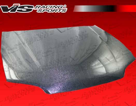 VIS - 2002-2005 Honda Civic Si VIS Carbon Fiber Hood OEM Titanium Silver