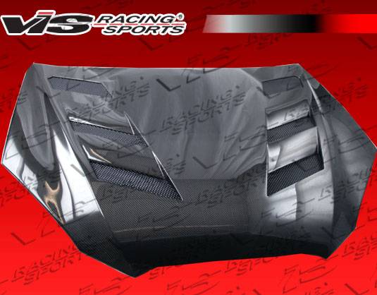 VIS - 2010-2012 Hyundai Genesis 2dr VIS Carbon Fiber Hood AMS Style