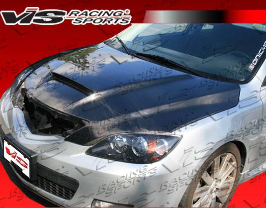 VIS - 2004-2009 Mazda 3 HB VIS Carbon Fiber Hood M Speed Style