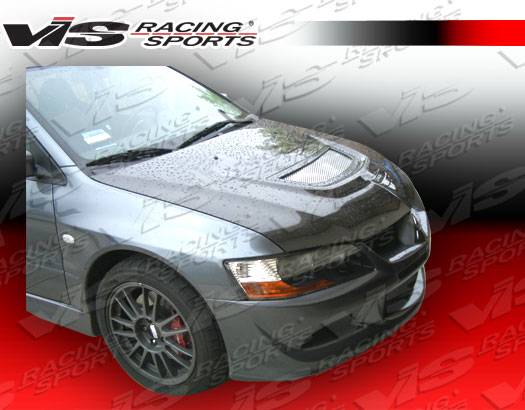 VIS - 2003-2005 Mitsubishi Evolution VIII VIS Carbon Fiber Hood OEM Style