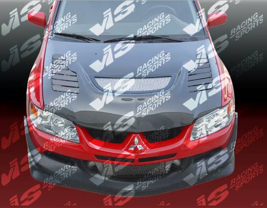 VIS - 2003-2005 Mitsubishi Evolution VIII VIS Carbon Fiber Hood Tracer Style