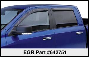 EGR - EGR 09+ Dodge F/S Pickup Crew Cab Tape-On Window Visors - Set of 4 (642751) 642751WB - Image 3