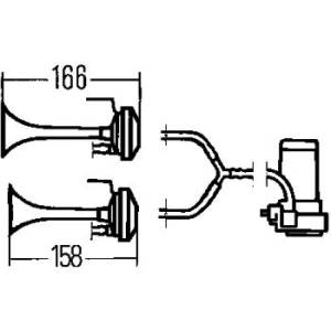 Hella - HORN KIT  AIR 2-TRUM 003001651 - Image 5