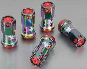 Project Kics - Project Kics R40 Iconix Lug Nuts 12X1.50 20pc - Neochrome w/Black Cap - Image 2