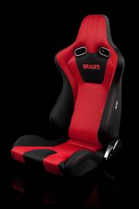 Braum Venom Series Racing Seats (Black and Red) Pair