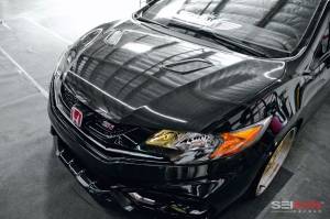 Seibon - 2014-2015 Honda Civic Coupe Seibon Carbon Fiber Hood - MG Style - Image 5