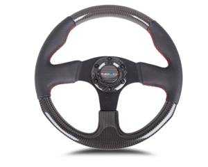 NRG Innovations - NRG Innovations 315mm Carbon Fiber Steering Wheel - Red Stitching - Image 1