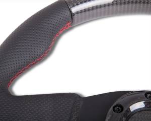 NRG Innovations - NRG Innovations 315mm Carbon Fiber Steering Wheel - Red Stitching - Image 2