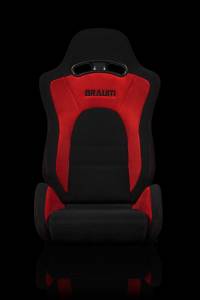 Braum - Braum S8 Series Racing Seats V2 (Black and Red) ?? Pair - Image 1