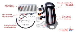 GrimmSpeed - 2002-2007 Subaru WRX and STI GrimmSpeed Top Mount Intercooler - Black - Image 3