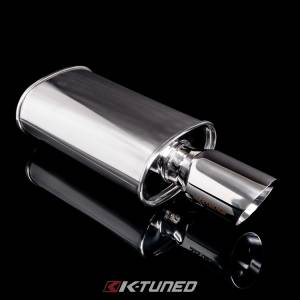 K-Tuned - K-Tuned Universal Muffler - Brushed Finish - Long (22") - 3" Inlet - Image 1