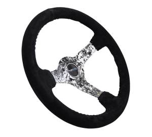 NRG Innovations - NRG Innovations Steering Wheel (350mm / 3in. Deep) Black Suede w/ Hydrodipped Digi-Camo Spokes - Image 2